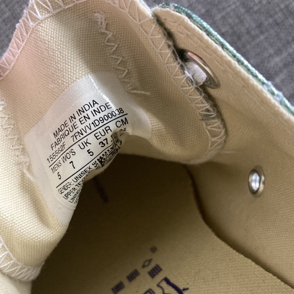 NEW NWOB Converse Metallic Green CTAS Chuck Taylor All Star Ox 7 - Picture 7 of 7